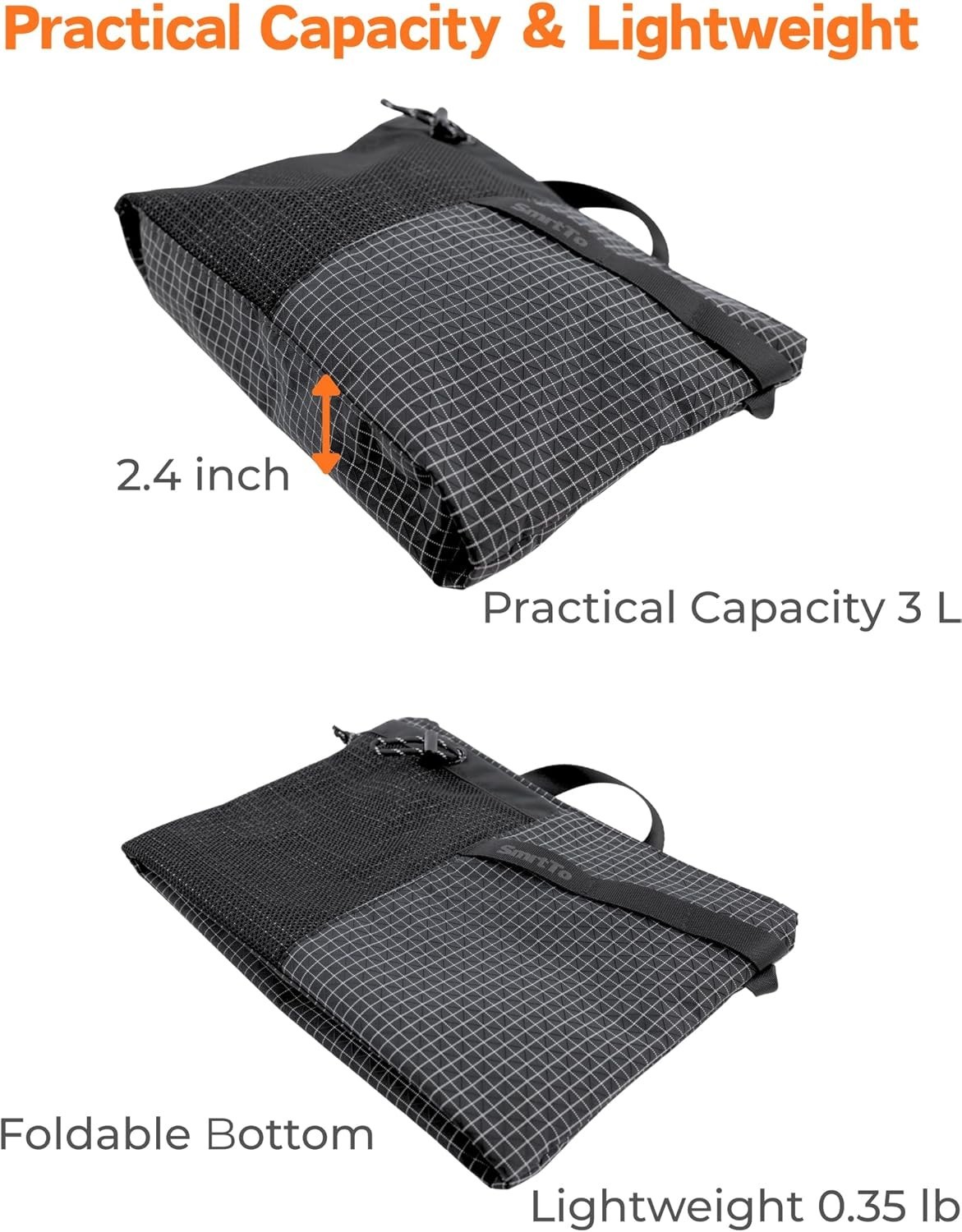 Sling Bag Men Women Compact Crossbody Bag W/ Water Bottle Holder Water Resistant