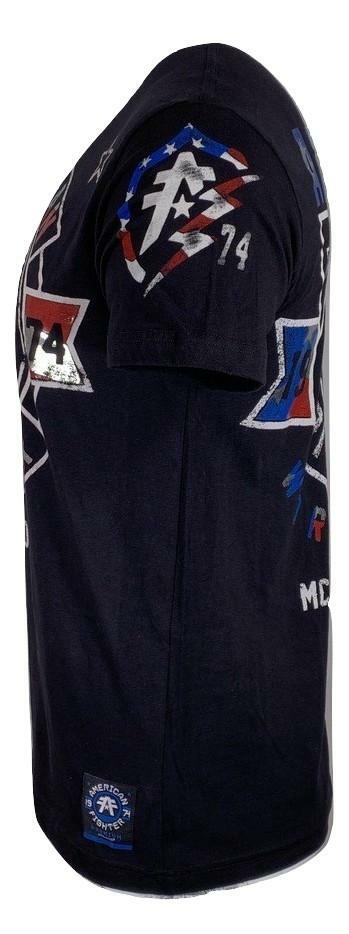 AMERICAN FIGHTER Men’s T-Shirt SILVER LAKE PATRIOT Athletic Biker MMA S-4XL