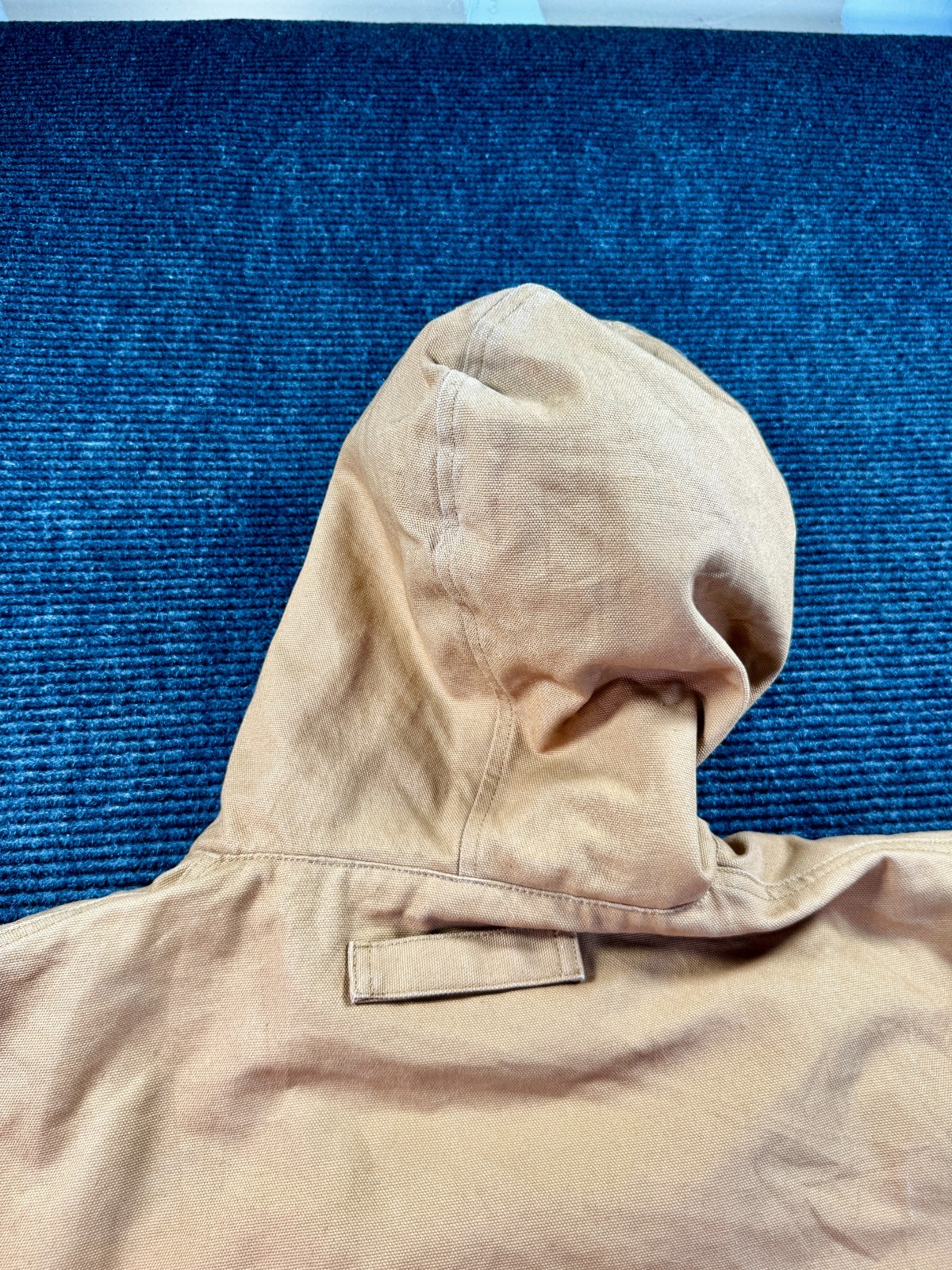 Dickies Duck Canvas Hooded Work Jacket Tan Brown Zip Up 3XL Lined
