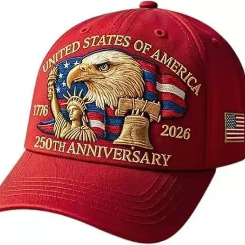 1pc Men’s USA 250th Anniversary 1776-2026 Patriotic Baseball Cap