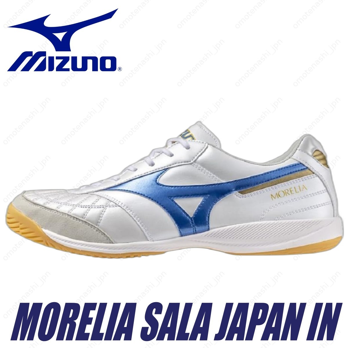 MIZUNO Futsal Shoes MORELIA SALA JAPAN IN Q1GA2411 White pearl/laser blue