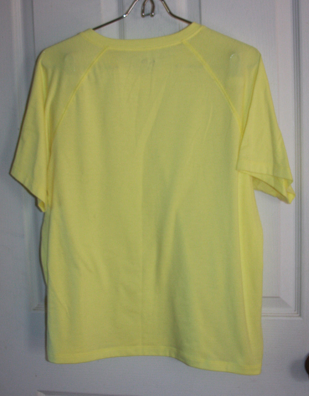 Champion T-Shirt XL Yellow Polyester Spandex Blend Short Sleeve