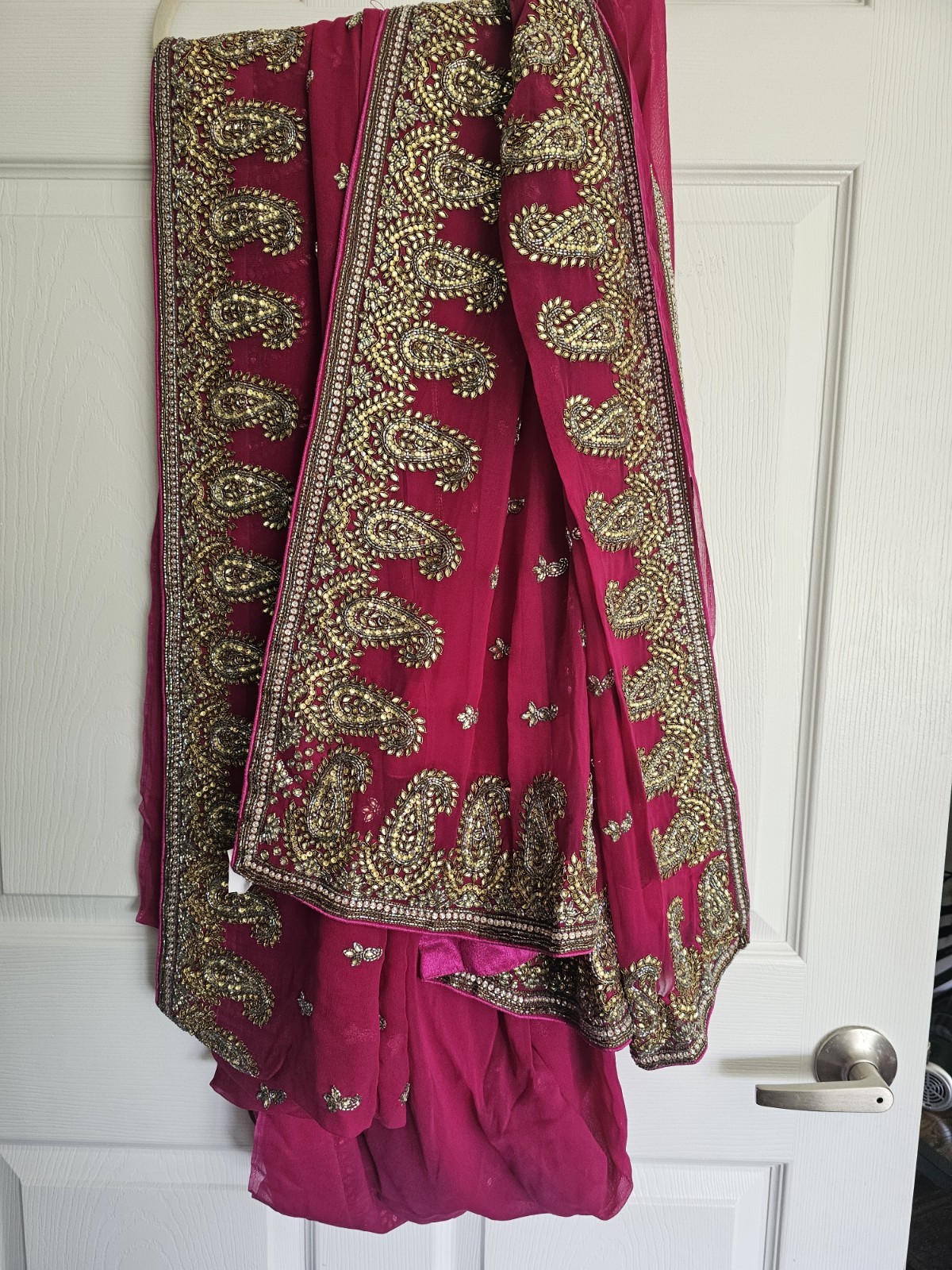 Heavy Georgette Party Wear Wedding Saree & Blouse,Bollywood star Trending saree