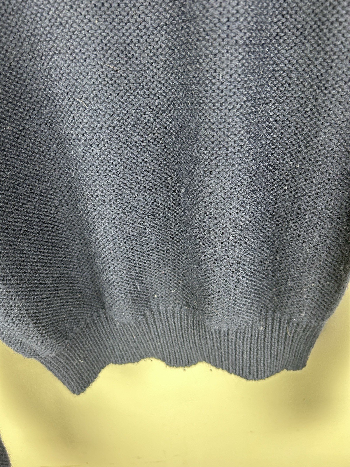 Jack Henry Mens Sweater Pullover 100% Wool Large Navy Blue Fisherman Grandpa