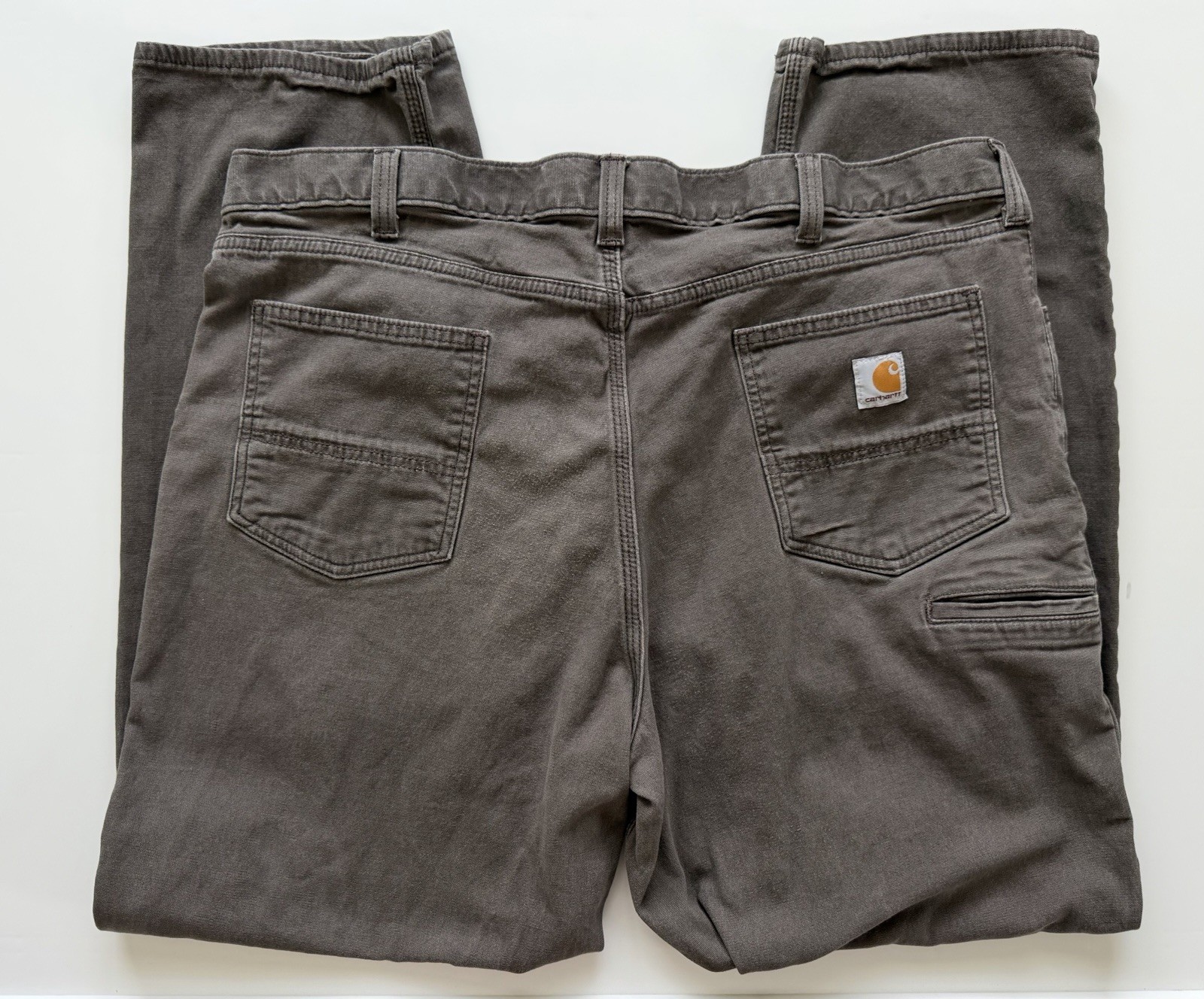 Carhartt Men’s Relaxed Fit Rigged Flex Gray Canvas Work Pants Stretch 42W