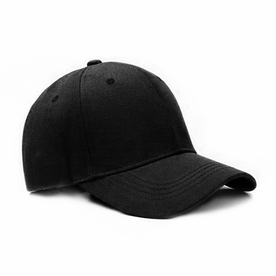 Wholesale Unisex Plain Baseball Cap Solid Color Hat Adjustable Wool Hook & Loop
