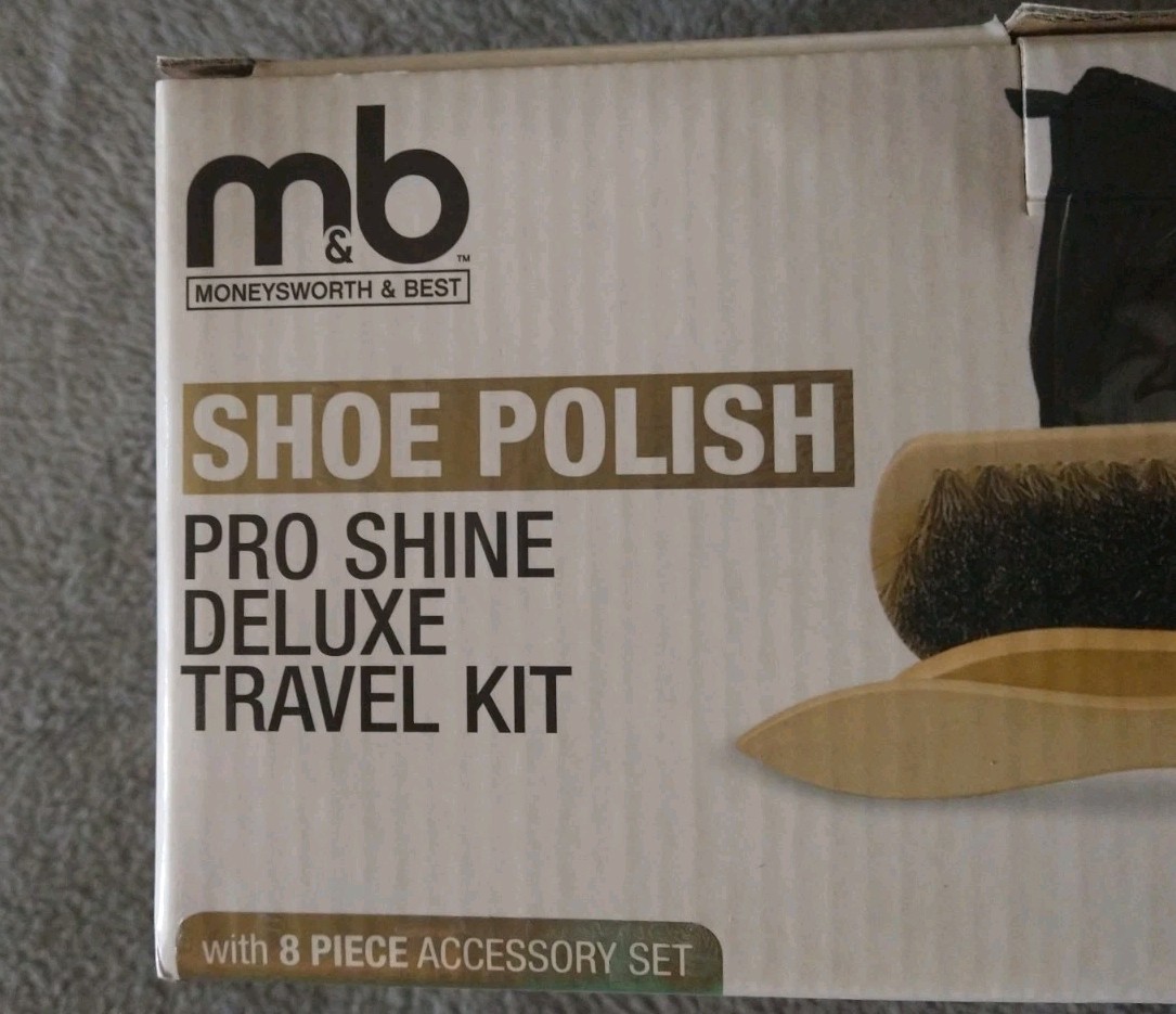 Moneysworth And Best Shoe Polish Pro Shine Travel Kit For Leather Shoes Belts