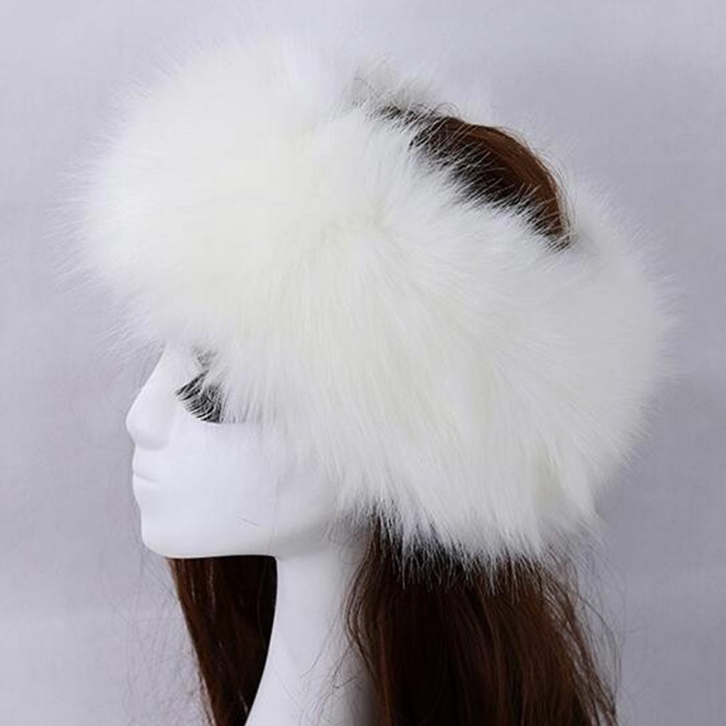 Unisex Russian Women Ski Headband Hat Fluffy Winter Warm Ear Flap Faux Fur Cap