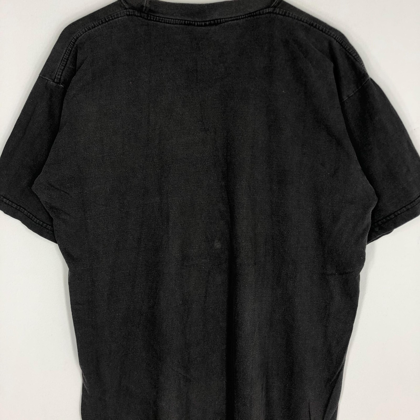 Vintage Defeat Big Print T Shirt Running Printed Black Tee Casual Sportswear XL