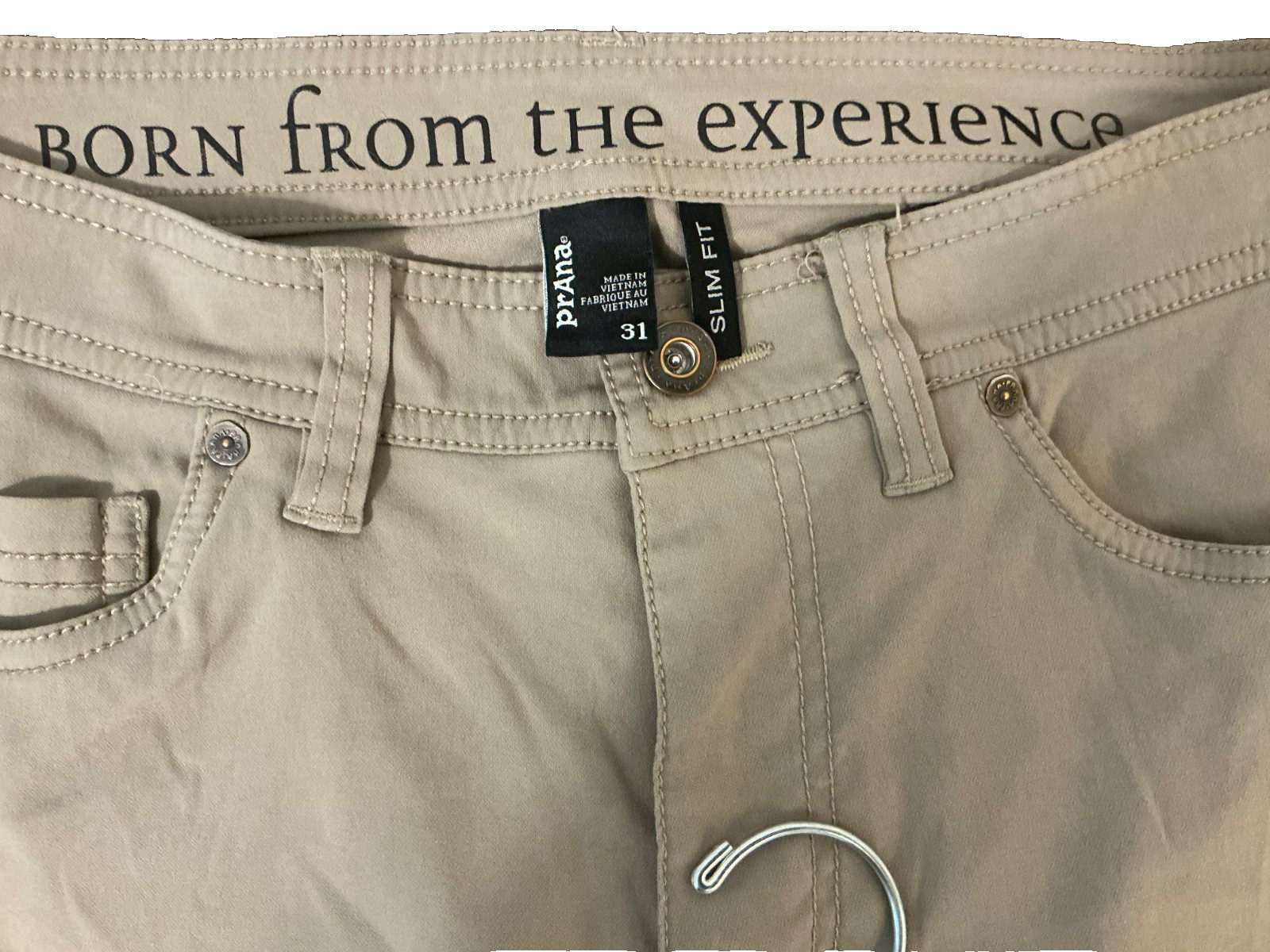 Prana Men’s Brion Pants Stretch Slim Fit 5 Pocket Chino Outdoor Hiking 31×31