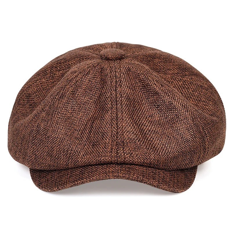 Vintage Newsboy Cap Gatsby Hat Classic 8 Panel Flat Ivy Cabbie Driver Cap