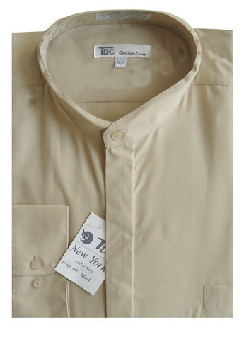 Mens’ Mandarin Collar ( banded collar) Dress Shirt Cotton Blend Style SG01