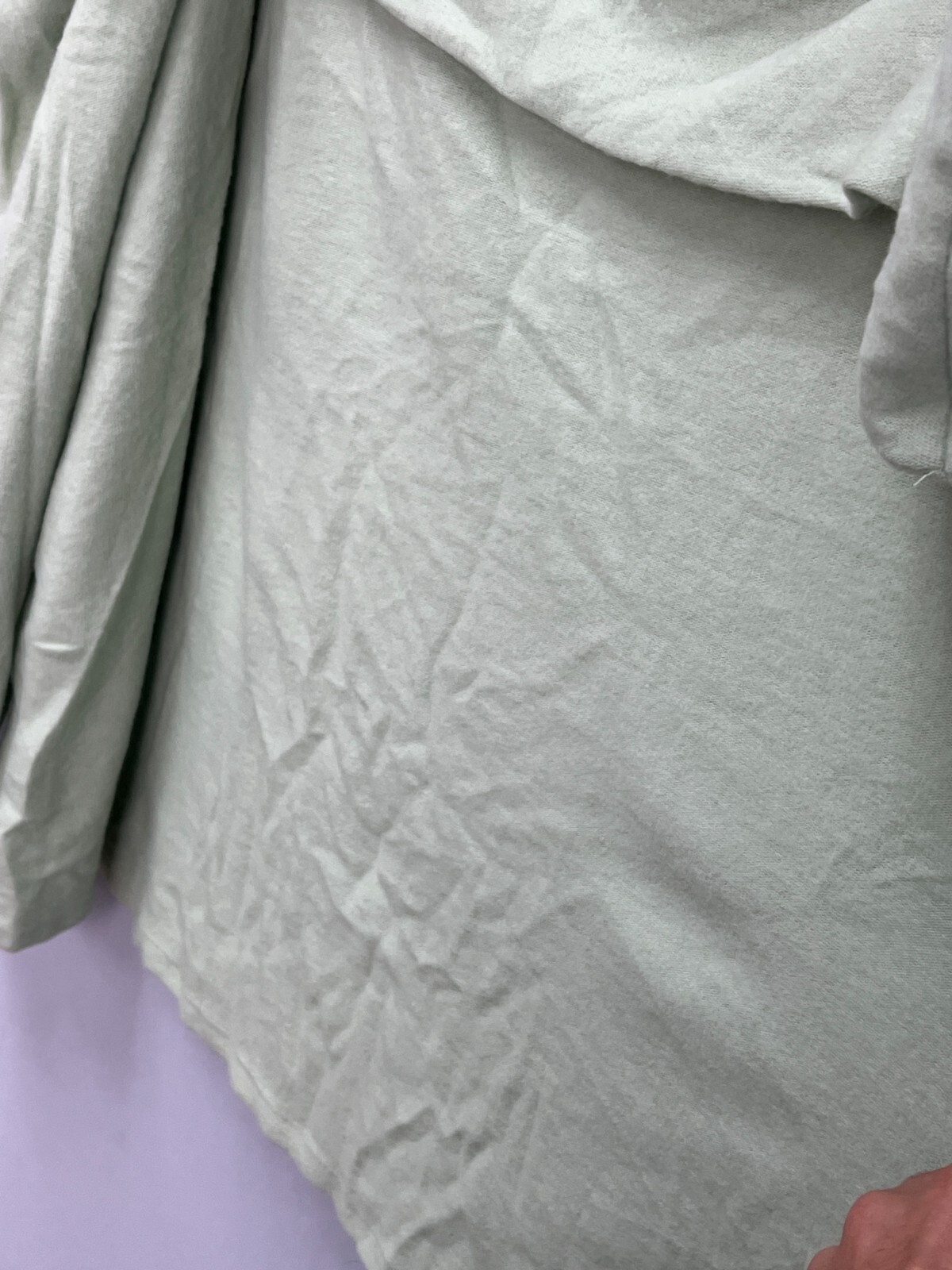 a.n.a. Mint Green Off the Shoulder Long Sleeve Sweater Sz Plus 3X Straight Neck