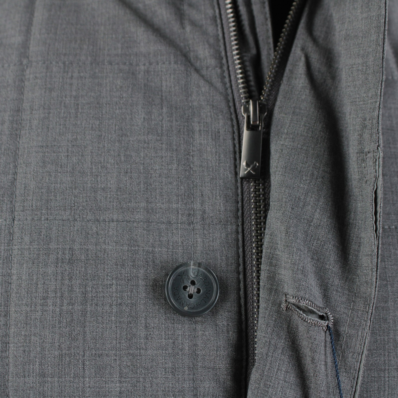 Cardinal of Canada NWD Wool Quilted Jacket w/ Hood Size M (40 US) In Gray
