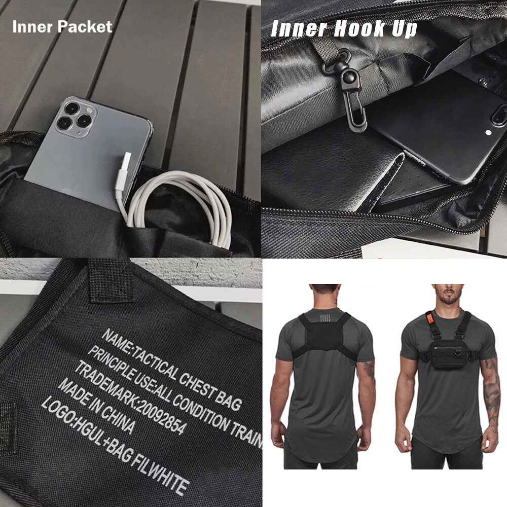 Tactical Combat Chest Rig Bag Front Pouch Molle Recon Kit Pack Hunting Airsoft