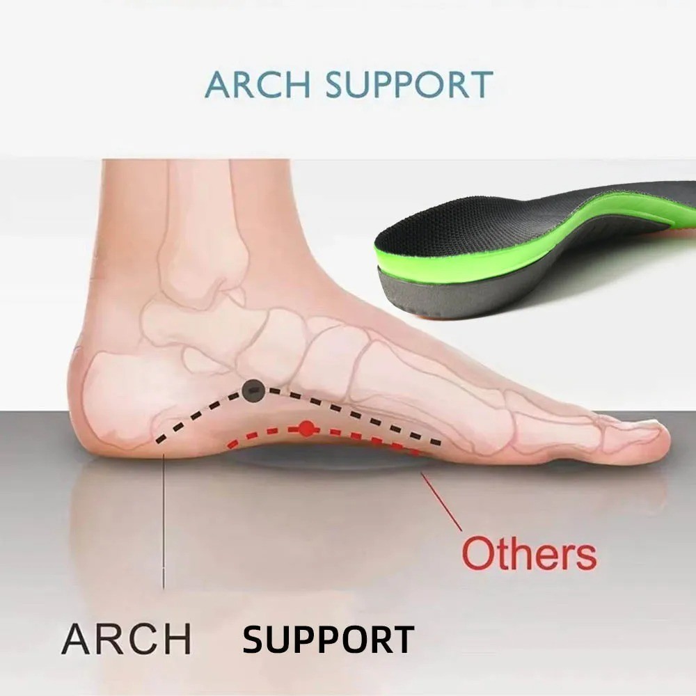 Arch Support Insoles Shock Absorbing Sports Foot Pads for Flat Feet