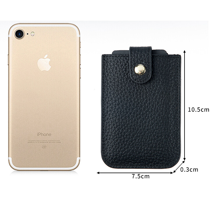 Easy Access Pull Out Wallet RFID Blocking Cowhide Leather Card Holder with Hasp