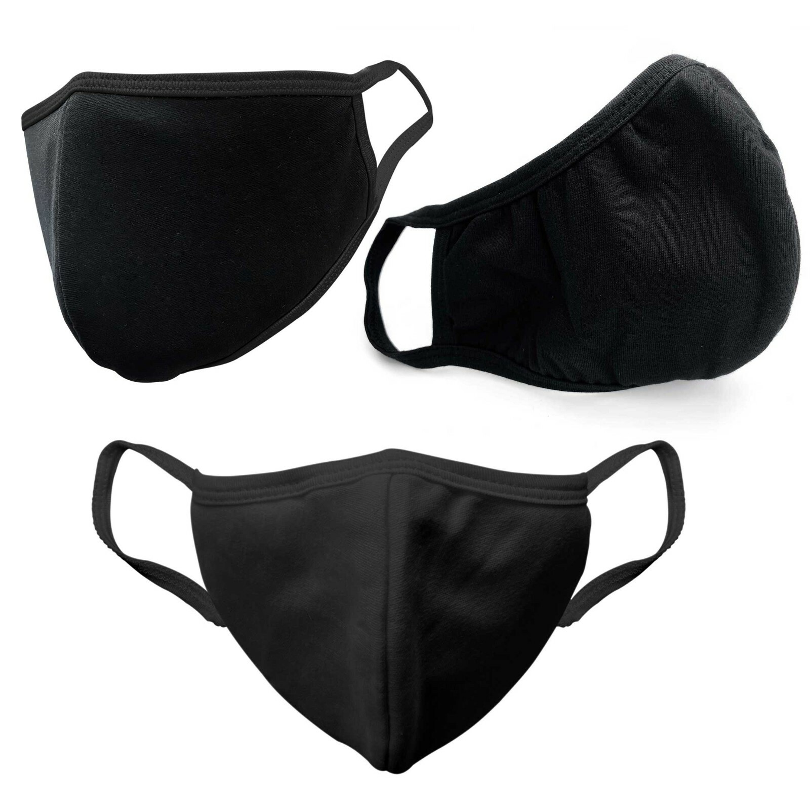 Black Unisex Face Mask Reusable Washable Cover Masks Fashion Cloth Men Women USA