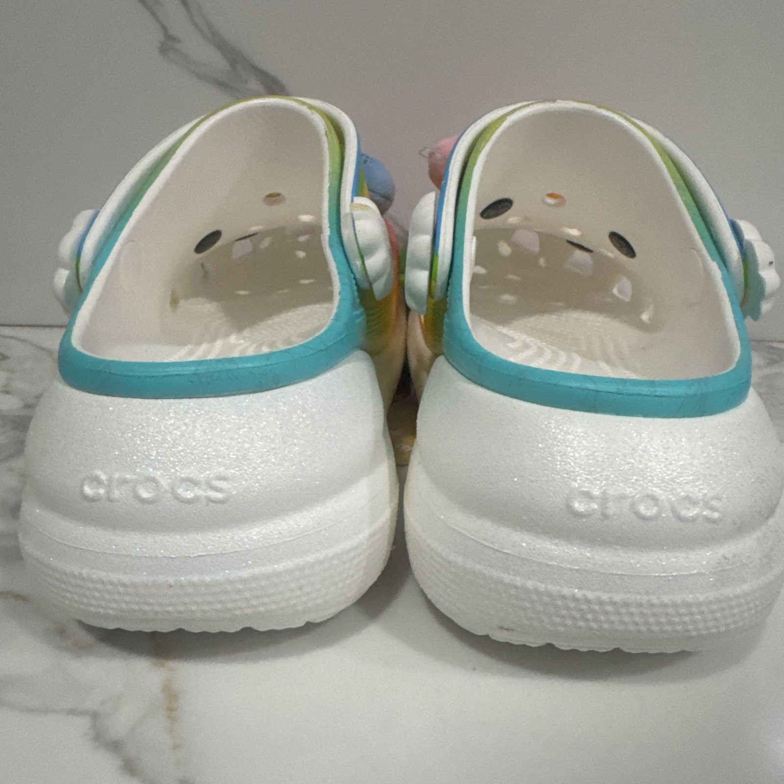 Crocs x Care Bears Crush Clogs Men 4 Women 6 Rainbow Platform Jibbitz Light Up