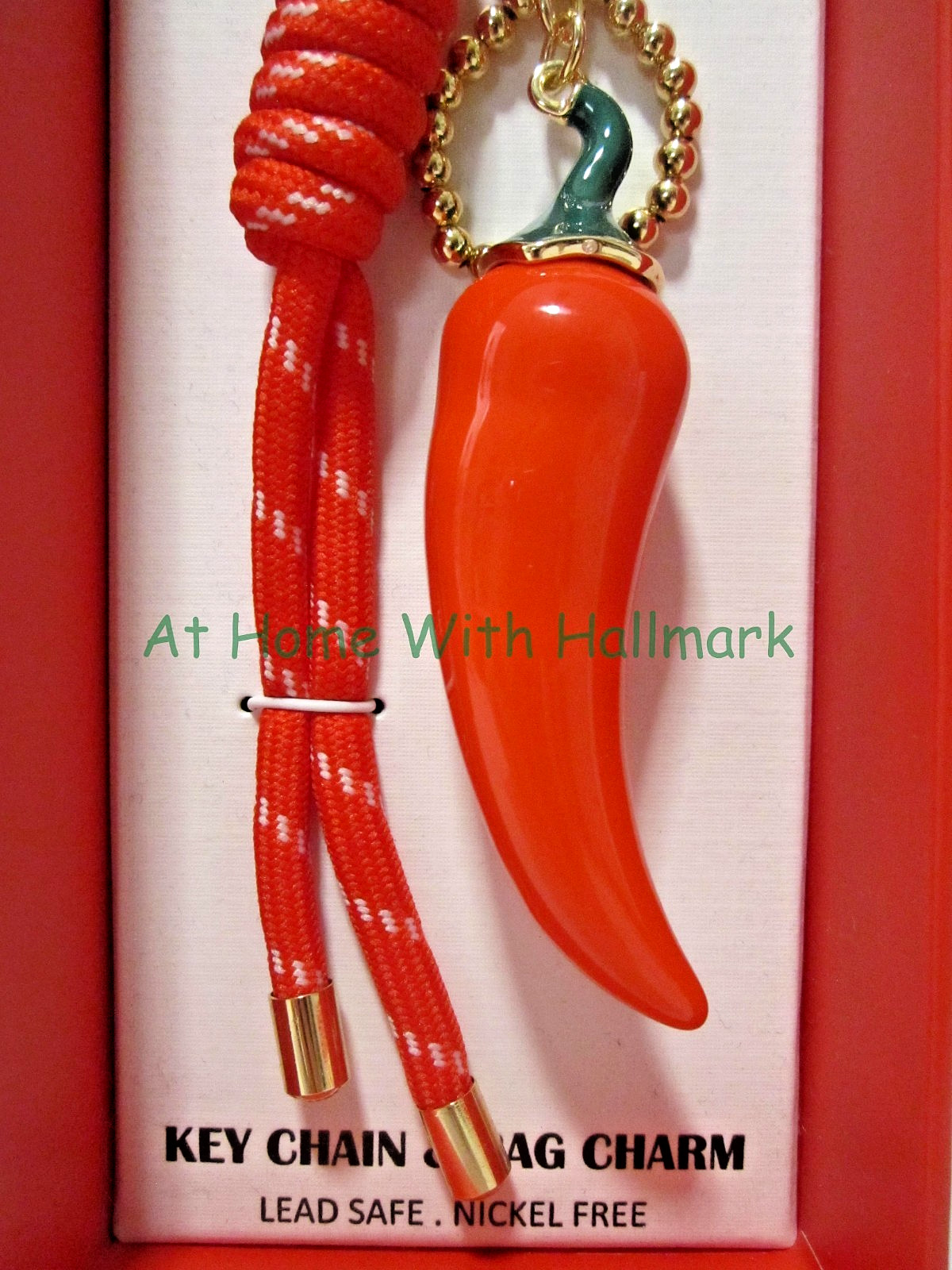 Piper K Picante Spicy Key Chain & Bag Charm With Chili Pepper NIB B58