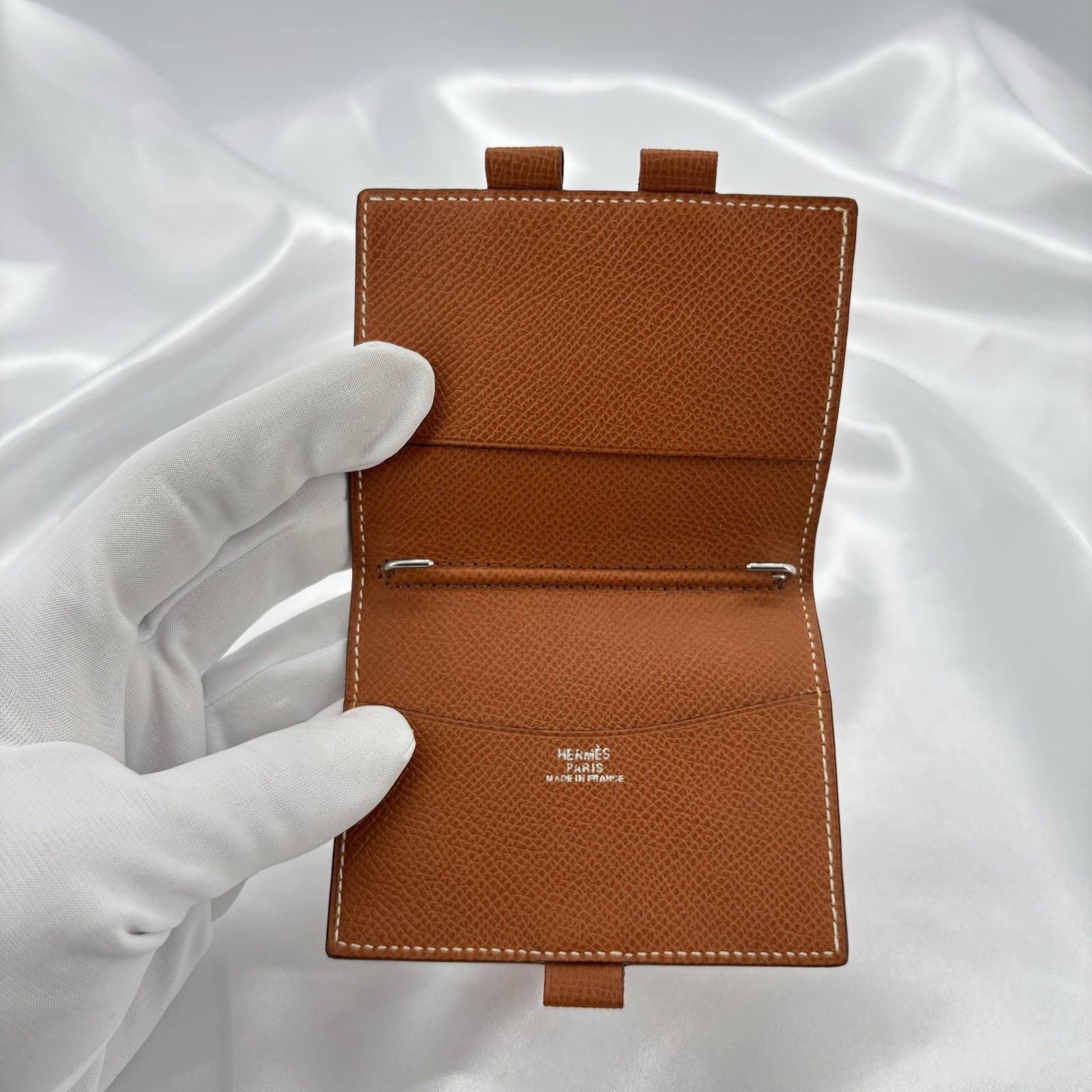 HERMES Agenda PM Cover Epsom Leather Gold Brown J Stamp With Refill Notebook