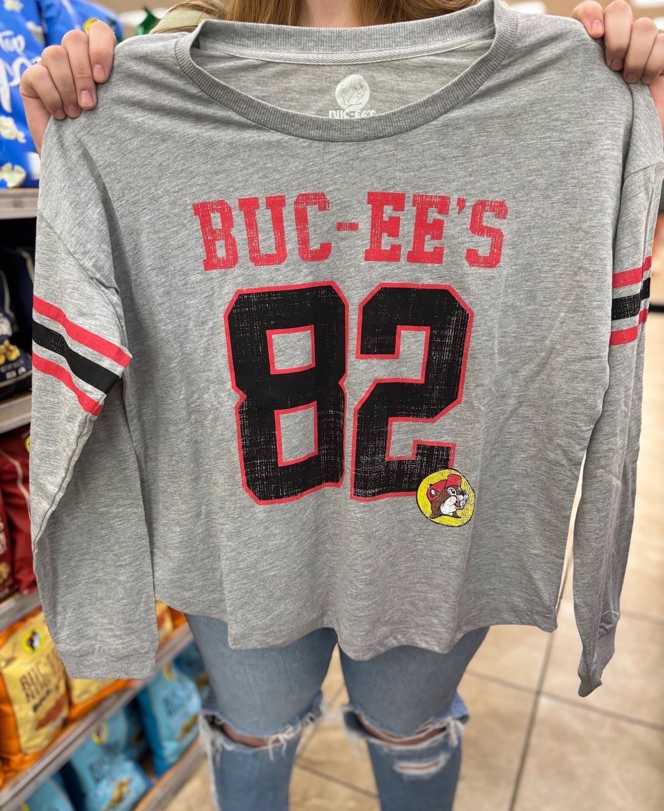Buc-ee’s Womens Long Sleeve Tee large