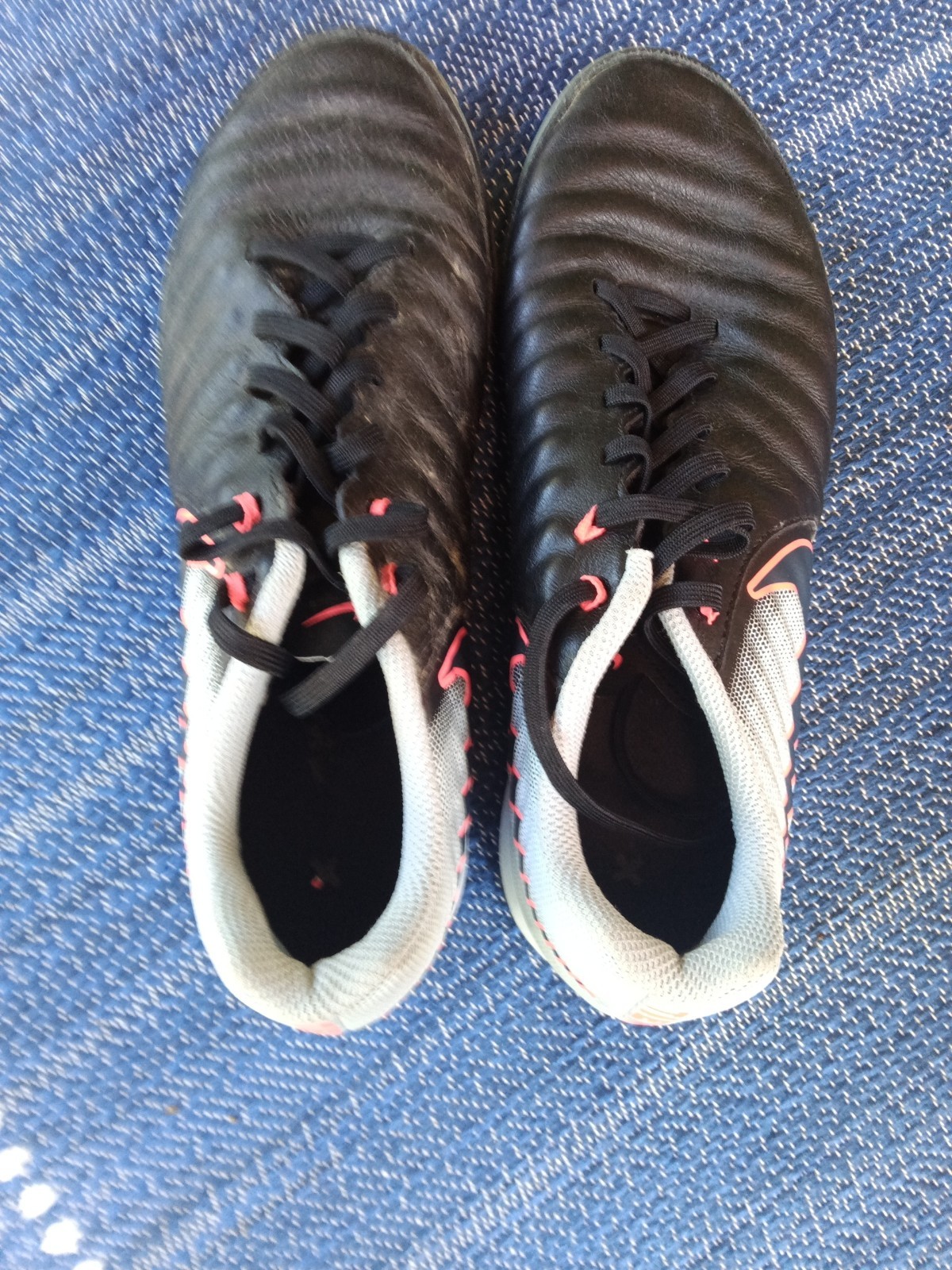 Nike Tiempo X Ligera IV Men’s Size 8 Indoor Soccer Shoes Black/Grey 897765-004