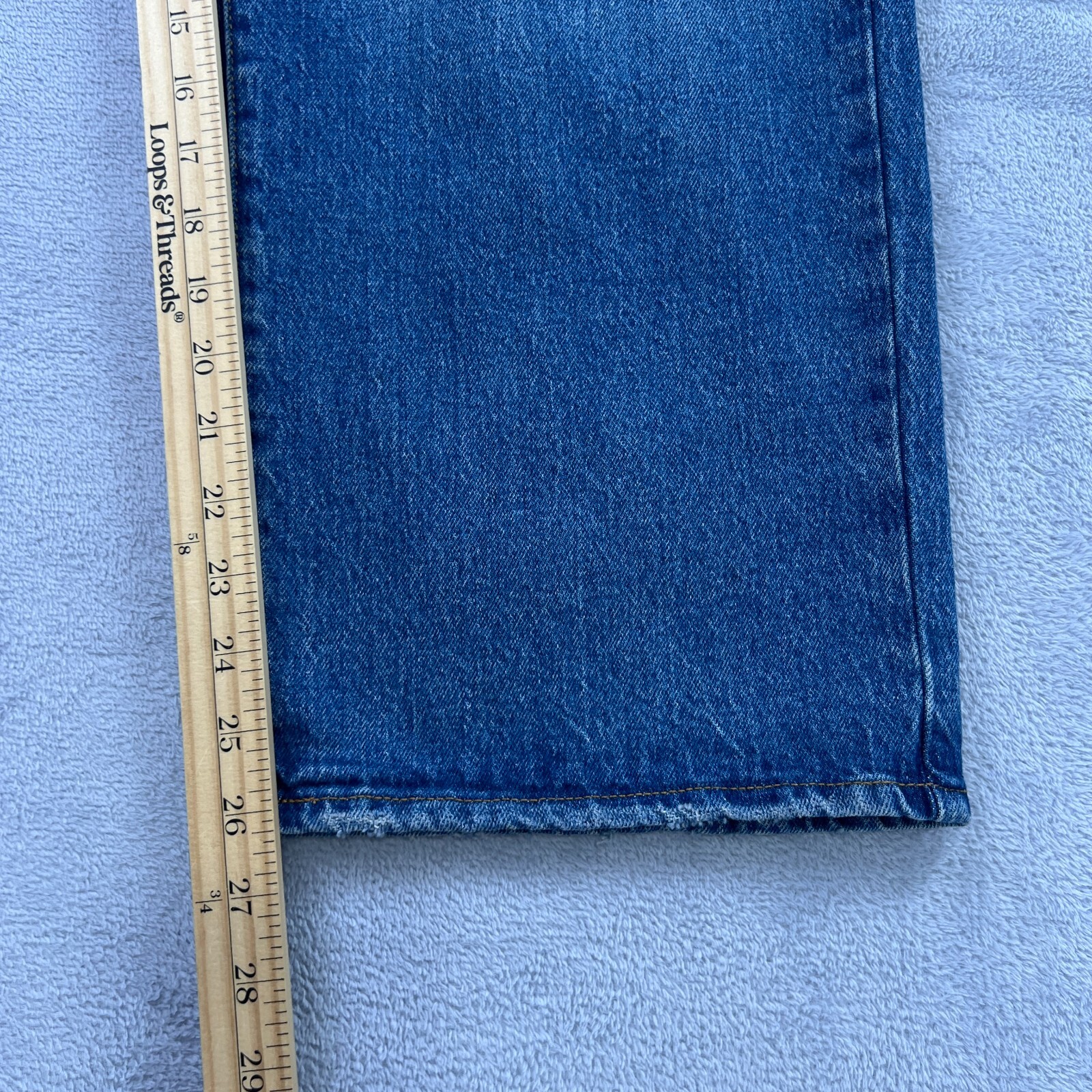 a.n.a Jeans Womens 18 Highest Rise Vintage Straight Denim Denim Distressed Mom