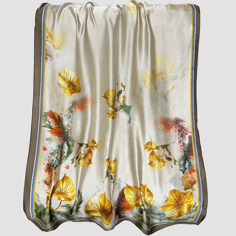 Silky Long Scarf 180x90CM Satin Wrap Lightweight Shawl Women Fashion Accessory