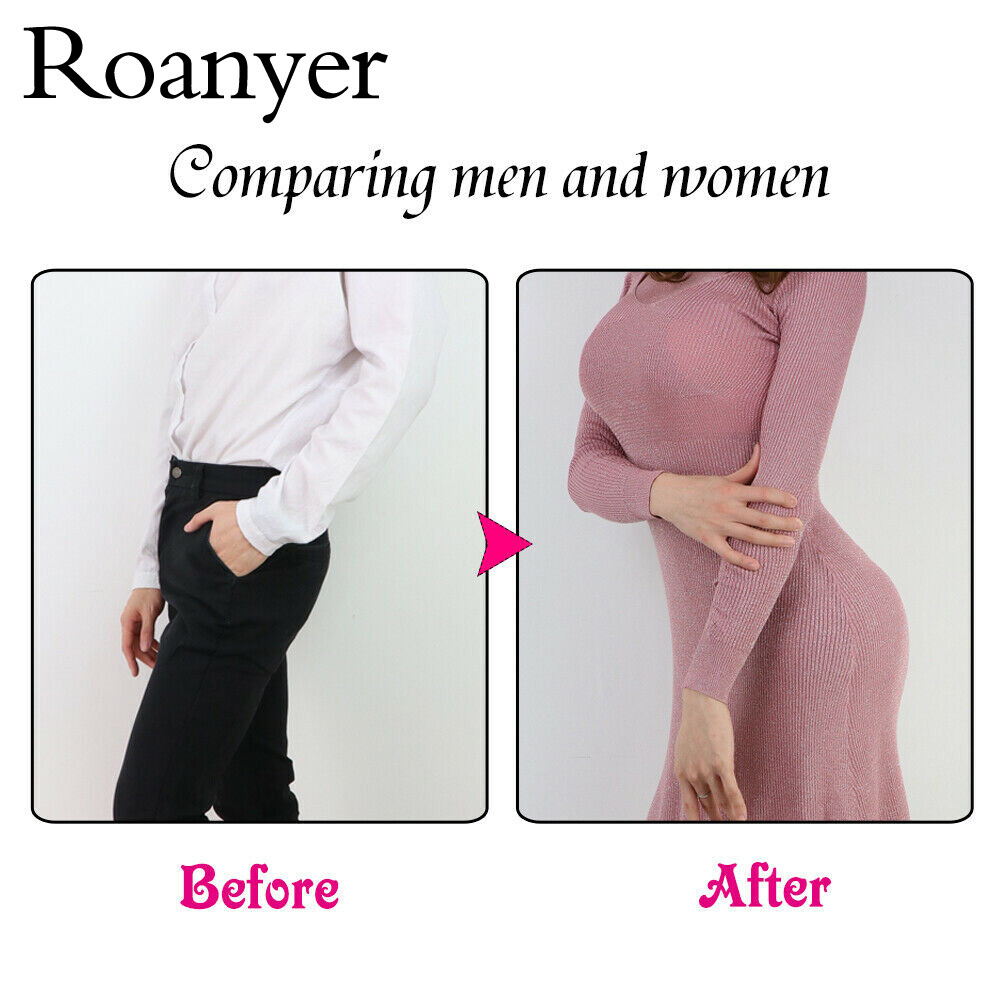 Roanyer Hip Pad Removable Butt Lifter Bodyshaper Fake Buttocks for Crossdresser