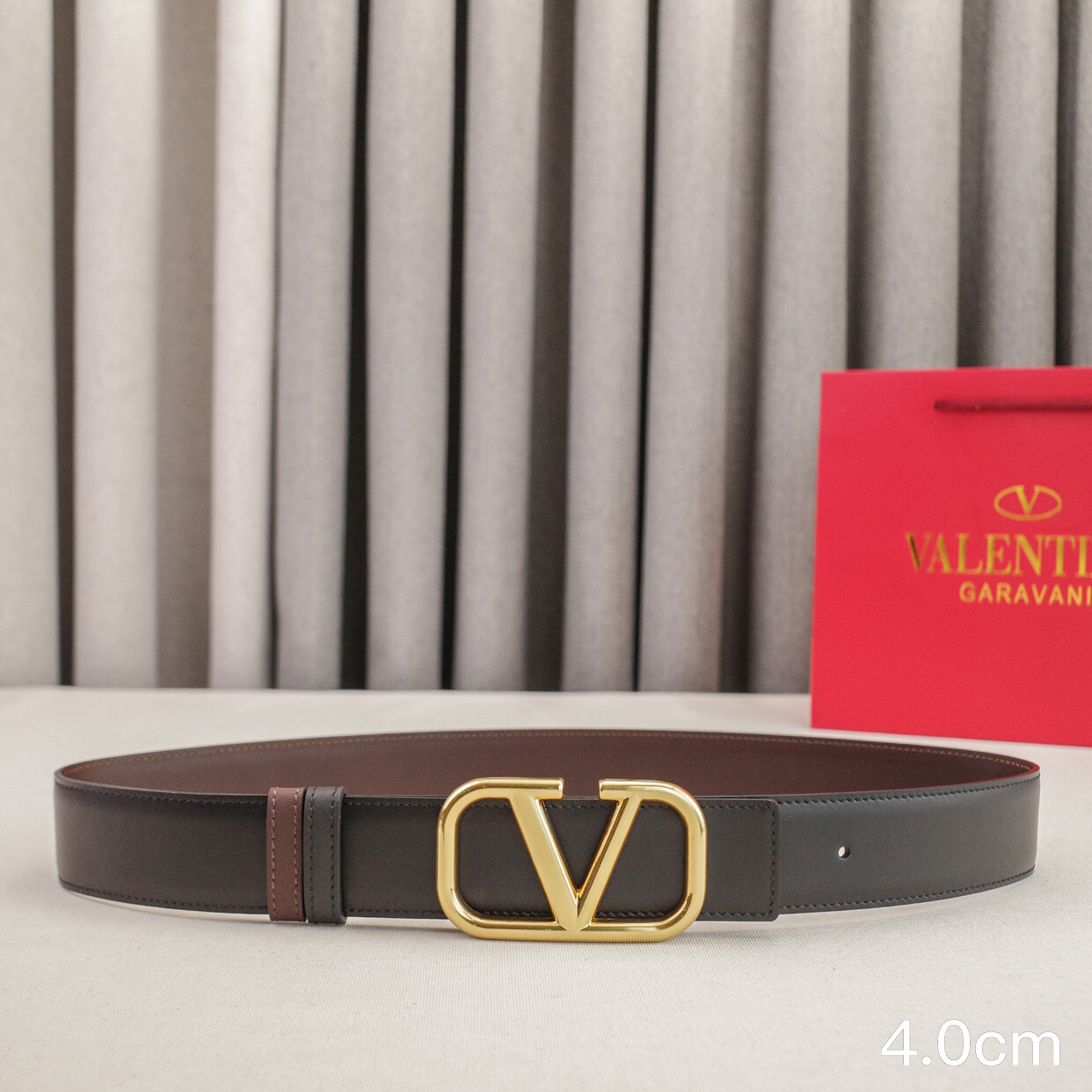 VALEN TINO Women’s belt with double-sided belt brown Black width 4cm Without box