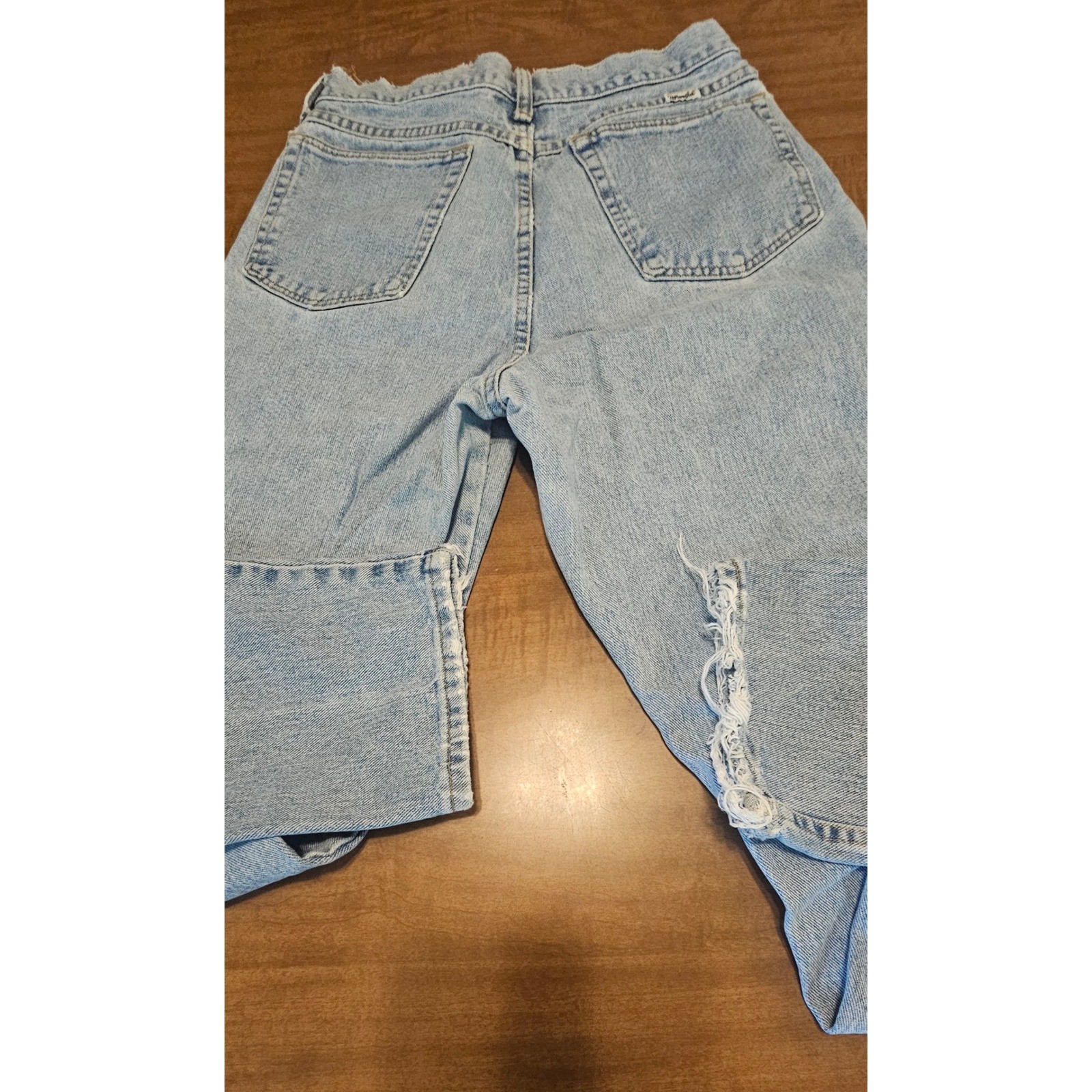 Vintage Wrangler Button Fly Light Wash High Waist Mom Jeans 13/14×34 WJ2