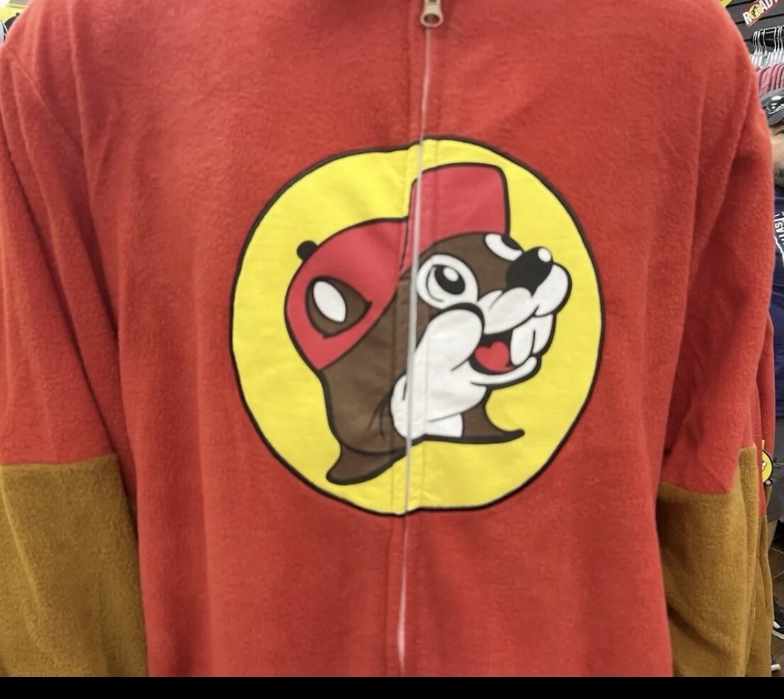 Buc-ee’s Beaver Mascot Buc Union Body Suit Costume Pajamas Youth XS / S NWT