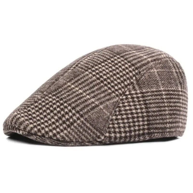 Men’s Newsboy Octagonal Cap Retro Beret Hat Vintage Ivy Flat Cap Casual Gatsby