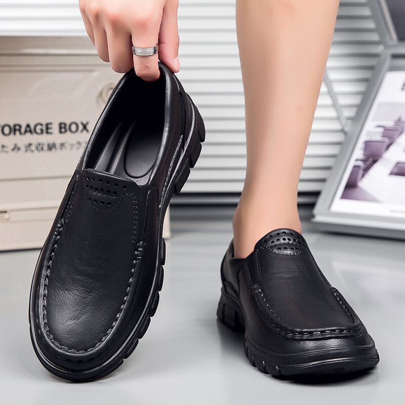 New Men Chef Shoes Kitchen Non-slip Safety Shoes Oil-proof Slip-On Work Shoes US