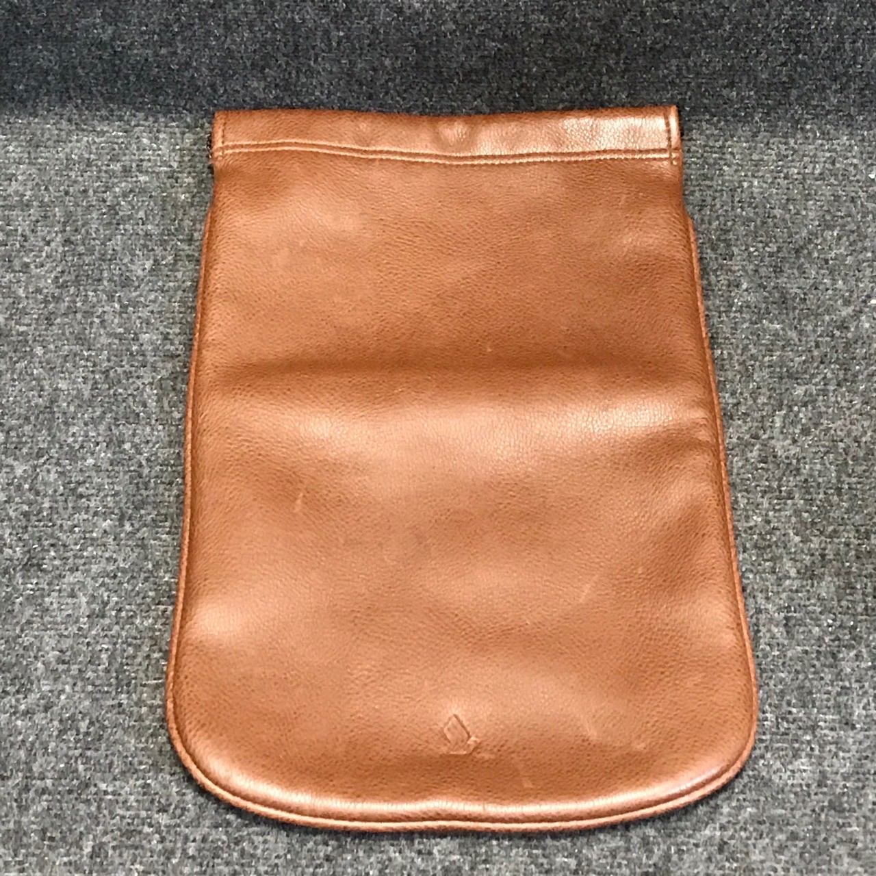 Braun Büffel Design Germany Brown Leather Shoe Bag Drawstring Pouch Travel Bag