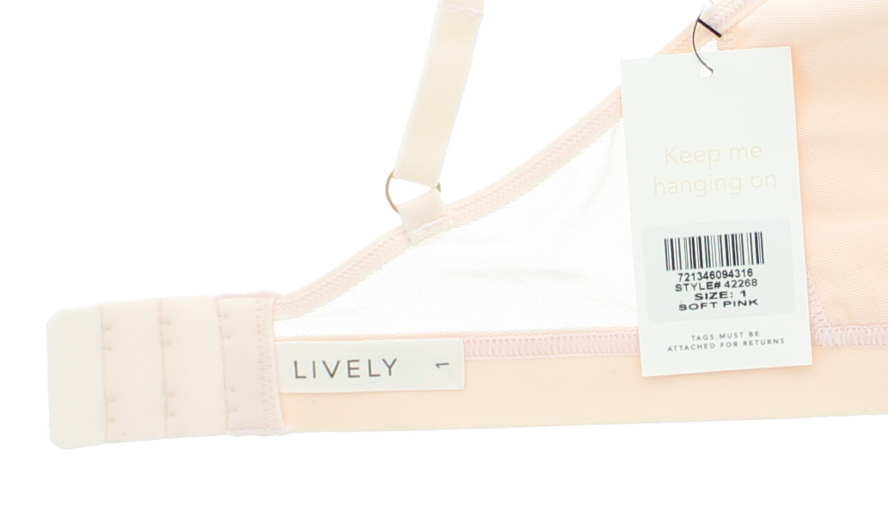 Lively Wireless Bralette 42268, Mesh Detailing + Lining, Stretch, Plunge Front