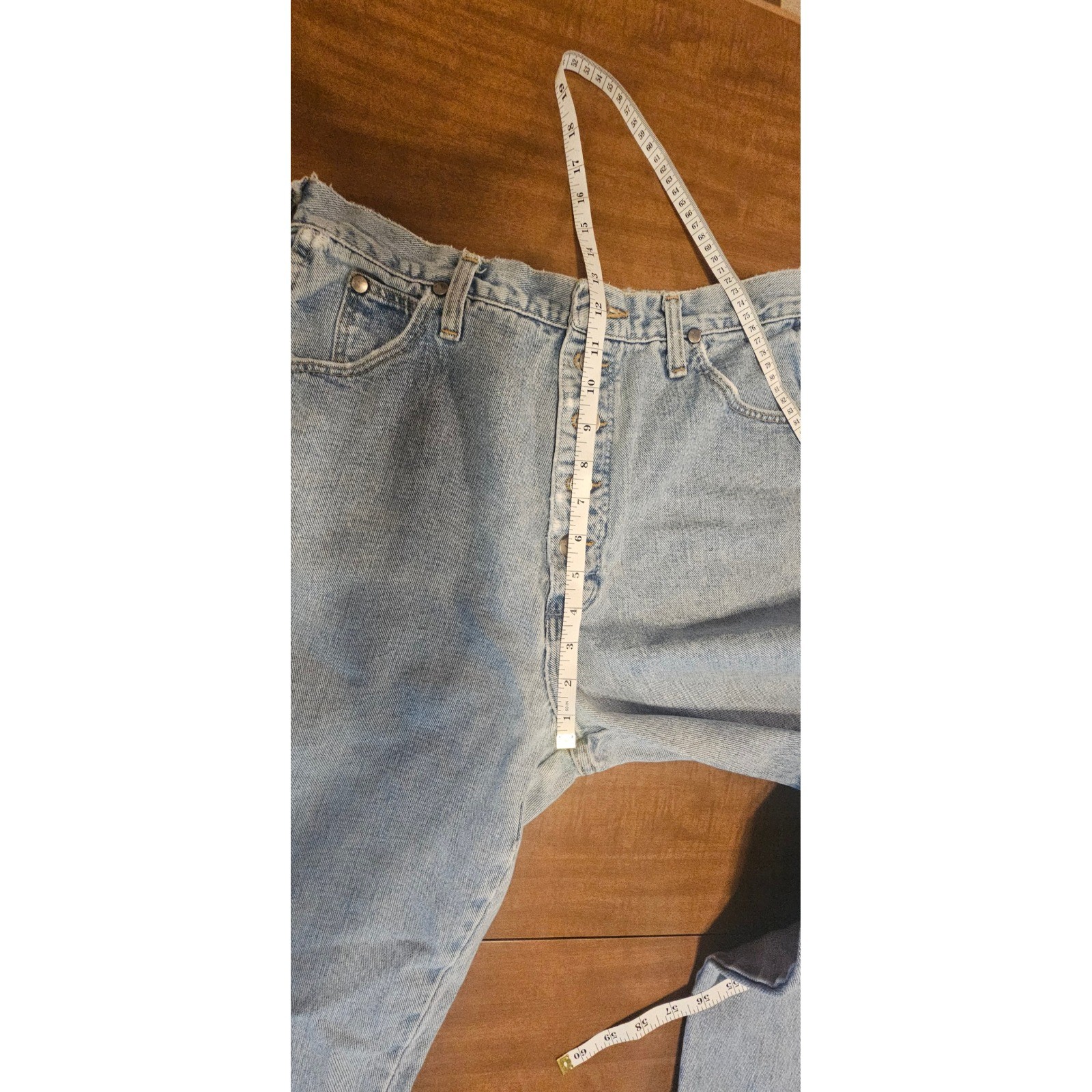 Vintage Wrangler Button Fly Light Wash High Waist Mom Jeans 13/14×34 WJ2