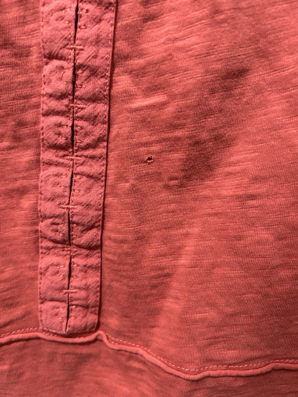 Soft Surrounding Long Sleeve Clasp Up Coral Top Size XL FLAW