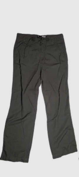 INDUSTRIE MENS TROUSER PANT STRAIGHT WIDE LEGS BLACK 100% COTTON COMFORT SIZE 32
