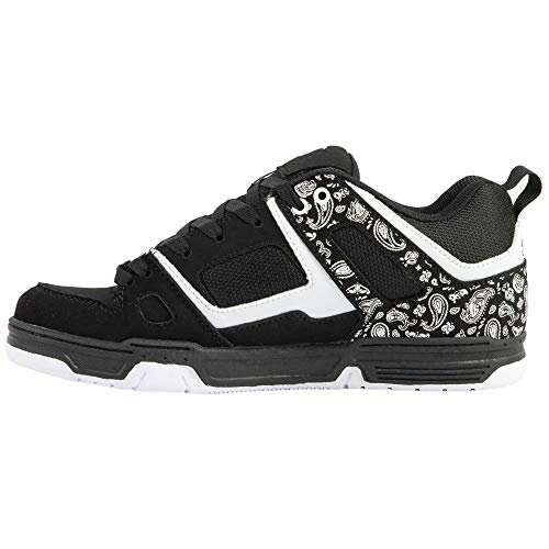 Mens DVS Gambol Skate Shoe Black White PU Nubuck