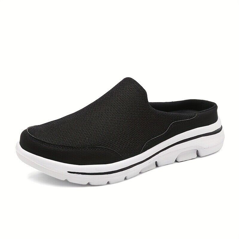 Men’s Slip-on Mules Half Sneakers Casual Walking Shoes Outdoor Backless Sneakers
