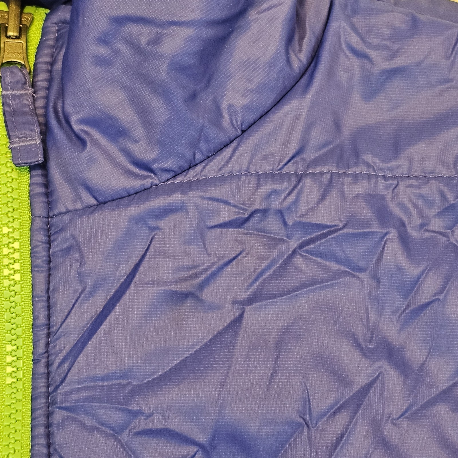 Lands’ End Primaloft Full Zip Puffer Jacket Lightweight Pockets Gorpcore Blue L
