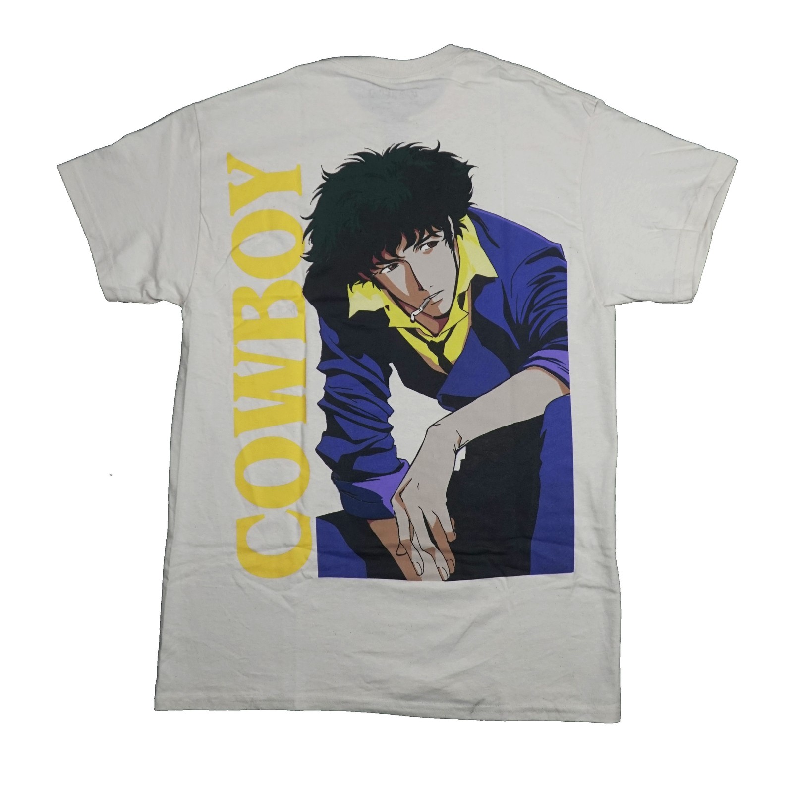 Cowboy Bebop New Adult T-Shirt – Black Center Logo Spike on Back