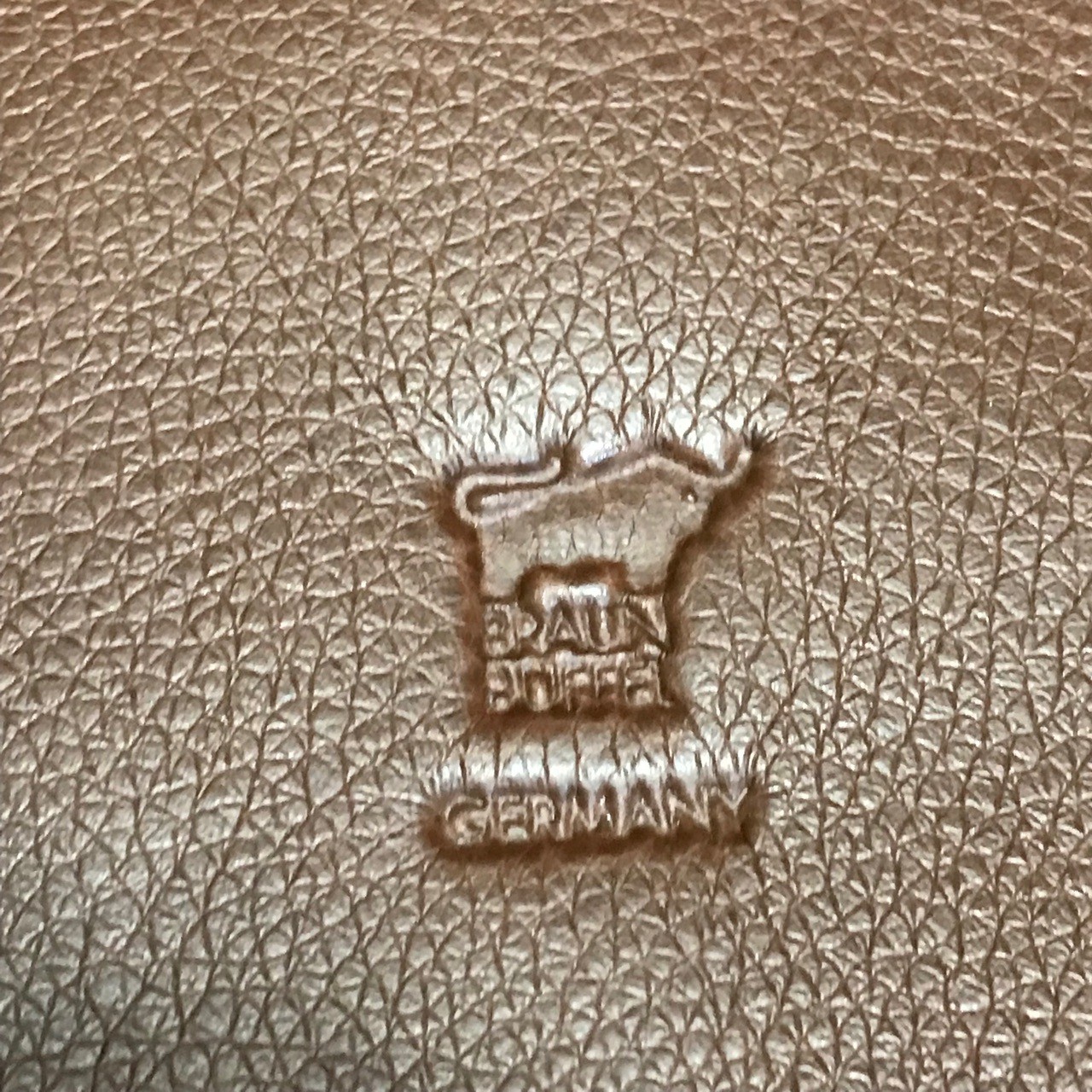 Braun Büffel Design Germany Brown Leather Shoe Bag Drawstring Pouch Travel Bag