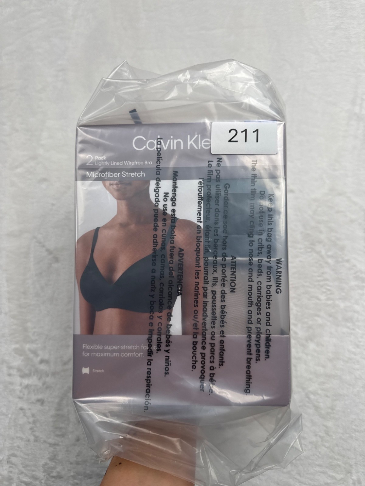 Calvin Klein 2 Pack Lightly Lined Wirefree Bra Size L Black & Fresh Colors
