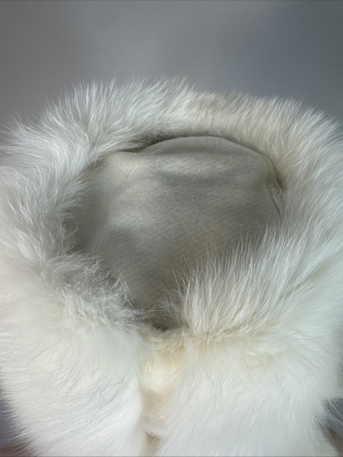 Winter Fur White Women’s Warm Fluffy Hat With Scarf