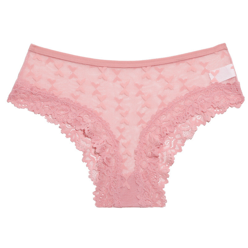 4 Pack Lot Sexy Womens Panties Underwear See Through Sheer Lace Brief Lingeries