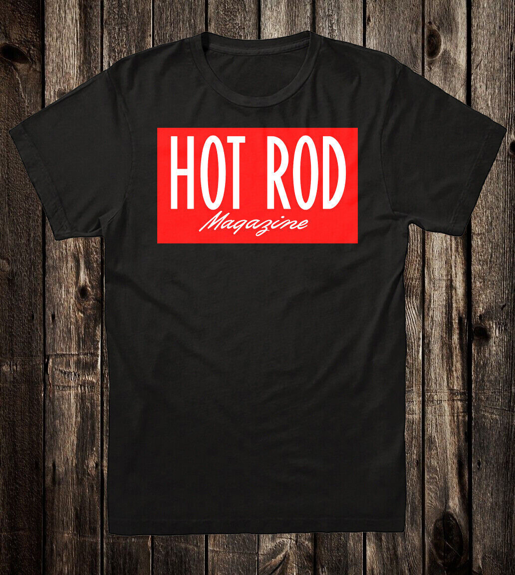 Retro Hot Rod Tee T Shirt 100% Cotton Speed Shop Drag Race Custom Rod Magazine