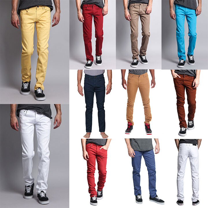 Victorious Men’s Spandex Color Skinny Jeans Stretch Colored Pants DL937-PART-3